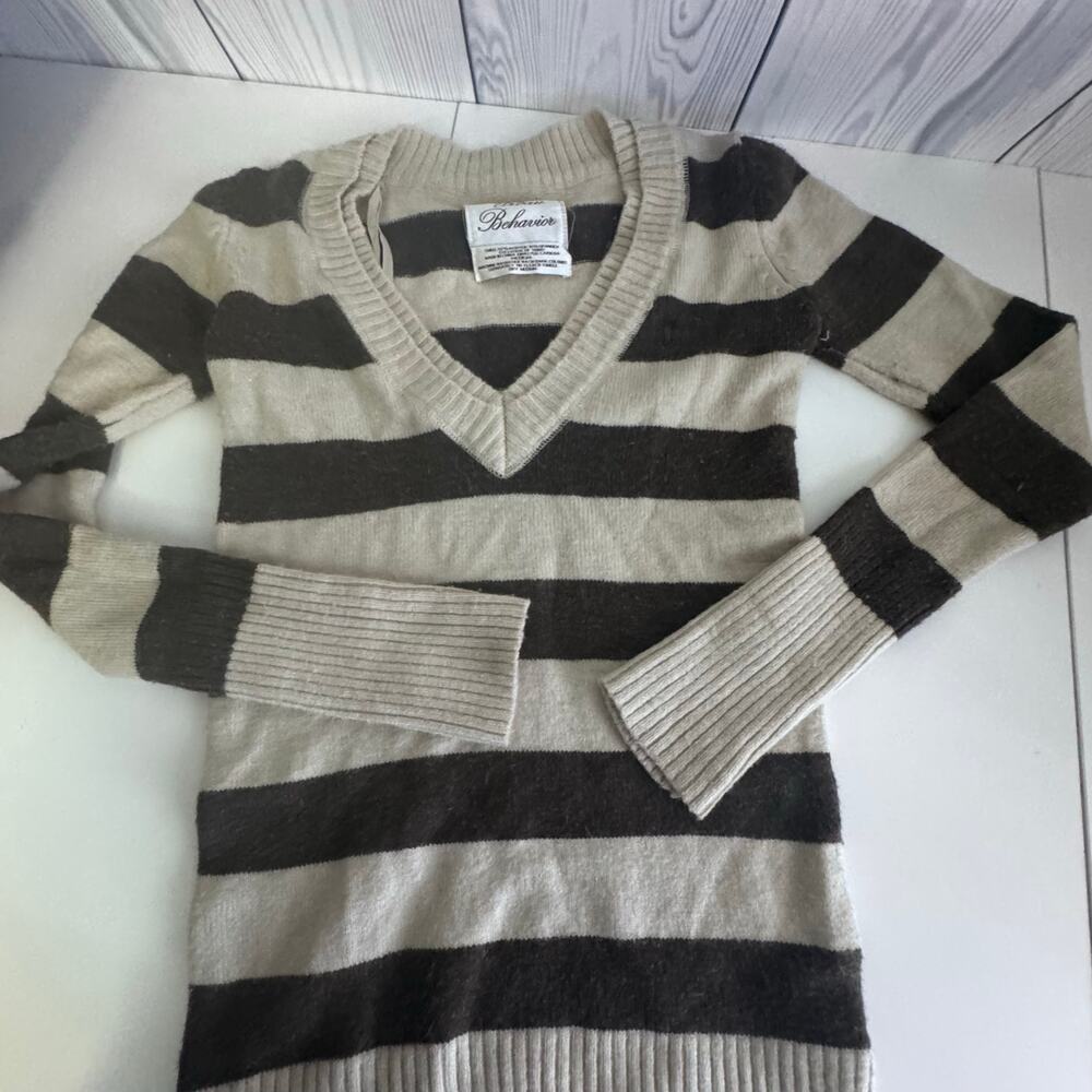 Vintage Y2K Urban Behavior Striped Grunge Fitted Bella Swan Size Medium